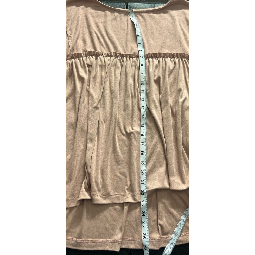 Three Birds Nest Solid Serenity Dusty Mauve Long Sleeve Baby Doll Top Sz Large - Picture 7 of 12